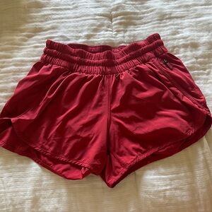 lululemon athletica Women's Red Running Shorts
